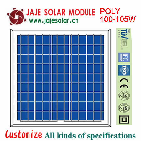 100-105W poly solar module