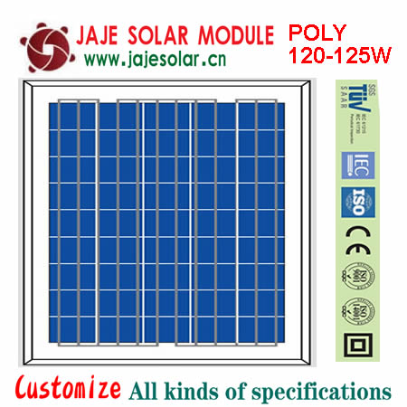 120-125W poly solar module