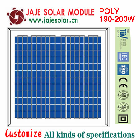 190-200W poly solar module
